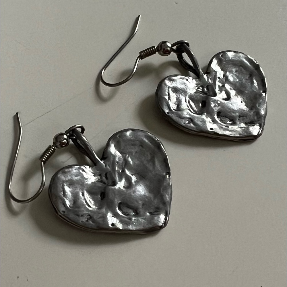 Silver Heart Earrings